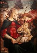 Sandro Botticelli Virgin and child with two angels oil on canvas